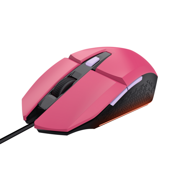 Mouse Trust GXT110W Felox cu fir, 6400 DPI, roz - RealShopIT.Ro
