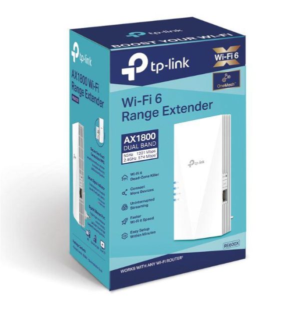 TP-link AX1800 Wi-Fi6 Range Extender, RE600X, Dual-Band, Standarde wireless: IEEE - RealShopIT.Ro