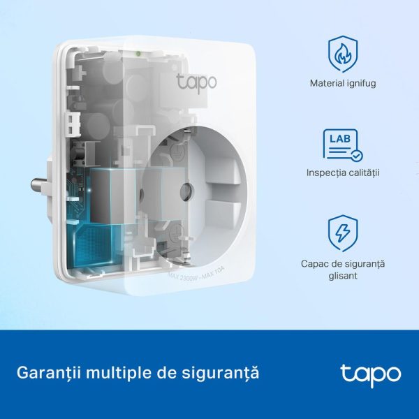 TP-LINK TAPO P100M Mini priză Wi-Fi smart, compatibilă cu Matter, - RealShopIT.Ro