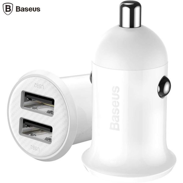 Incarcator auto Baseus Grain Pro, 2 x USB Output 5V/4.8A - RealShopIT.Ro