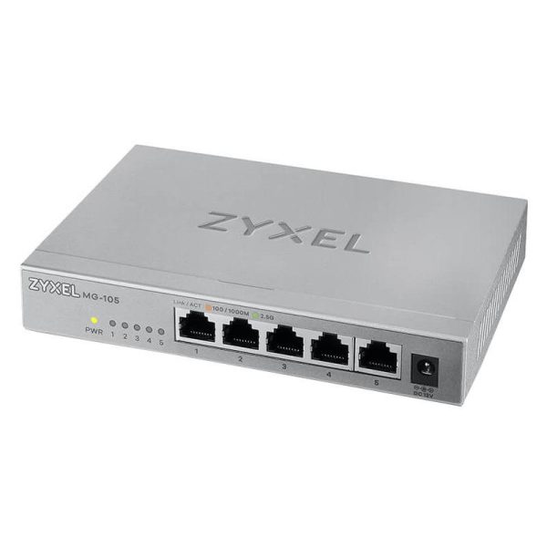 Switch ZyXEL 2.5Gigabit MG-105-ZZ0101F, 5 port, 100/1000/2500 Mbps - RealShopIT.Ro