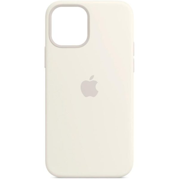 Apple iPhone 12/12 Pro Silicone Case with MagSafe - White - RealShopIT.Ro