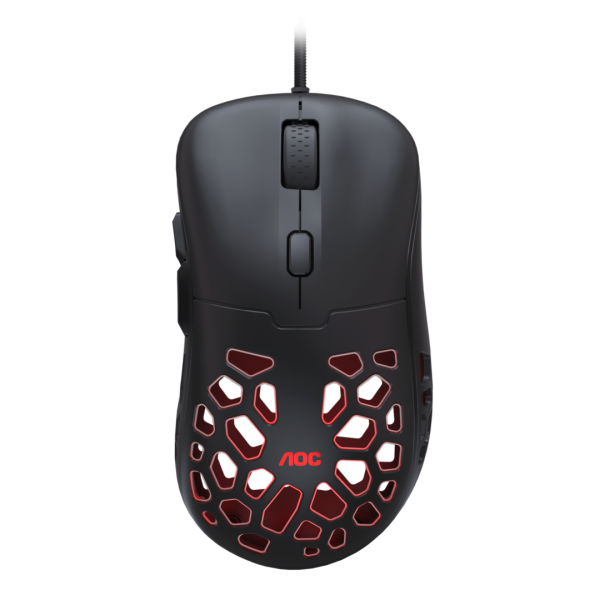 Mouse AOC GM510B, ergonomic, USB 2.0, 16000DPI, 6 butoane, RGB, - RealShopIT.Ro