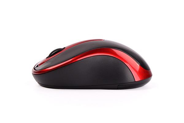 Mouse A4tech, wireless, 1000 dpi, butoane/scroll 3/1, negru/rosu - RealShopIT.Ro