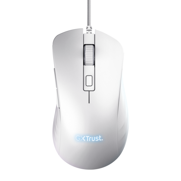 Mouse Trust GXT924W YBAR+ 25600 DPI, alb - RealShopIT.Ro