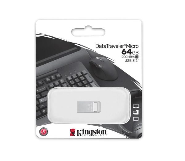USB Flash Drive Kingston 64GB Data Traveler Micro, USB 3.2 - RealShopIT.Ro