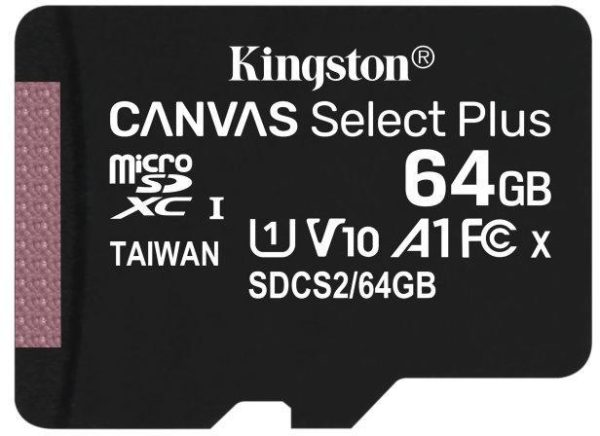 MicroSD Kingston, 64GB, Select Plus, Clasa 10 UHS-I Performance, R: - RealShopIT.Ro
