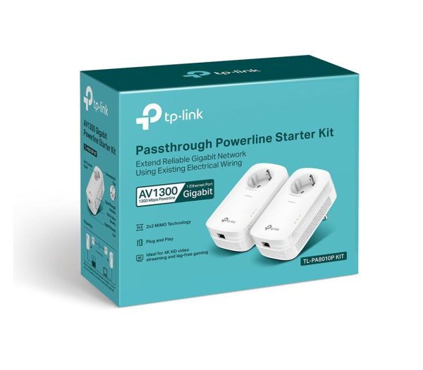 TP-Link AV1200 Gigabit Passthrough Powerline Starter Kit, TL-PA8010PKIT, HomePlug AV2, - RealShopIT.Ro