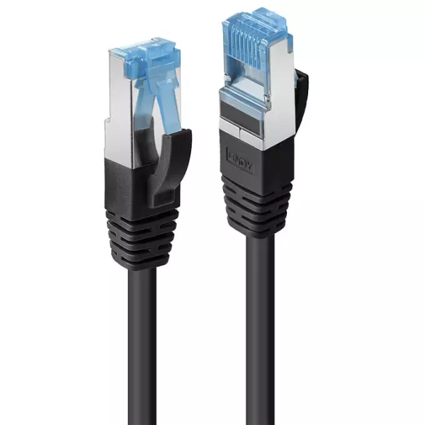 Cablu Lindy 1m Cat.6A S/FTP LSZH Network Cable, Black - RealShopIT.Ro