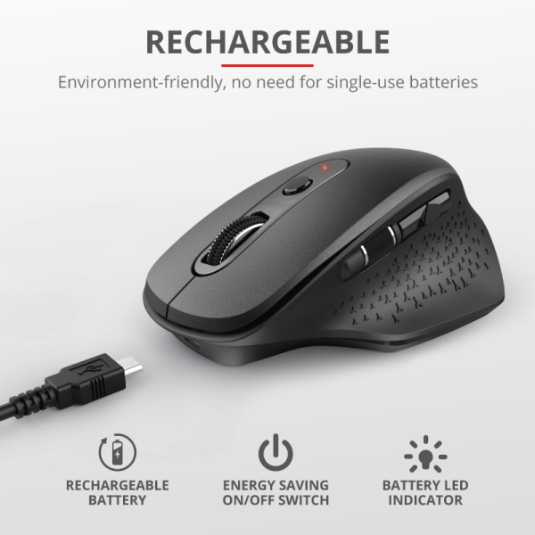 Mouse Trust Ozaa, Rechargeable Wireless, blue - RealShopIT.Ro