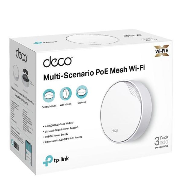 TP-Link AX3000 whole home mesh Wi-Fi 6 System, Deco X50-POE(3-pack); - RealShopIT.Ro