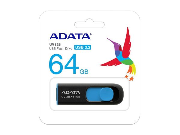 Memorie USB Flash Drive Adata AUV128-64G-RBE, 64GB, USB 3.2, negru - RealShopIT.Ro