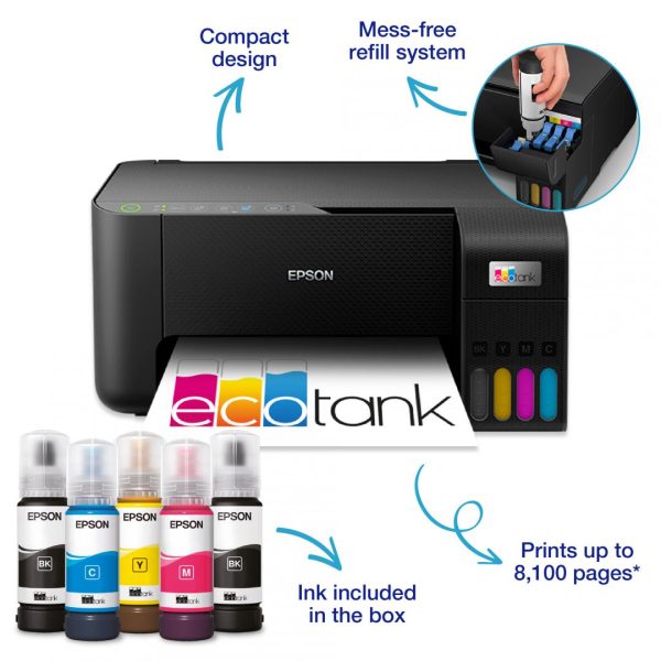 Multifunctional inkjet color Epson EcoTank CISS L3270, dimensiune A4 (Printare,Copiere, - RealShopIT.Ro