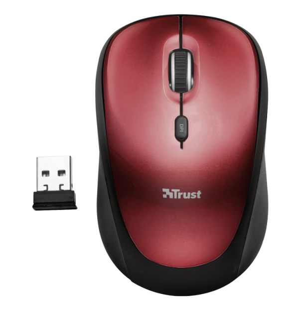 Mouse Trust Yvi, wireless, rosu - RealShopIT.Ro