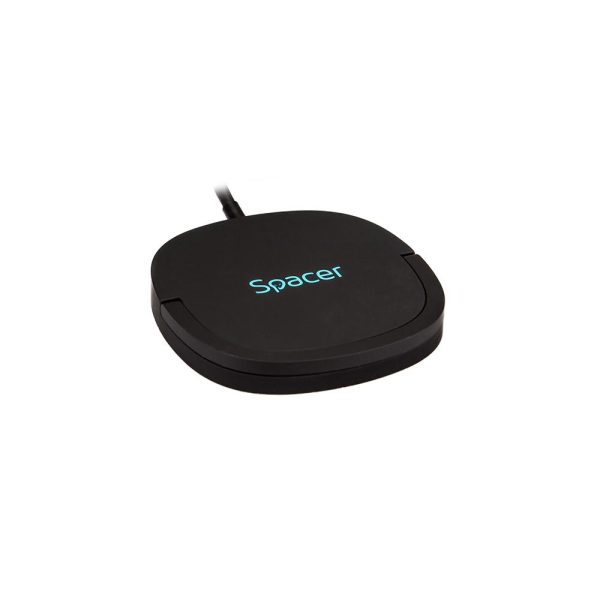 Incarcator wireless Spacer, Quick Charge 15W Qi, conector Type-C, rol - RealShopIT.Ro