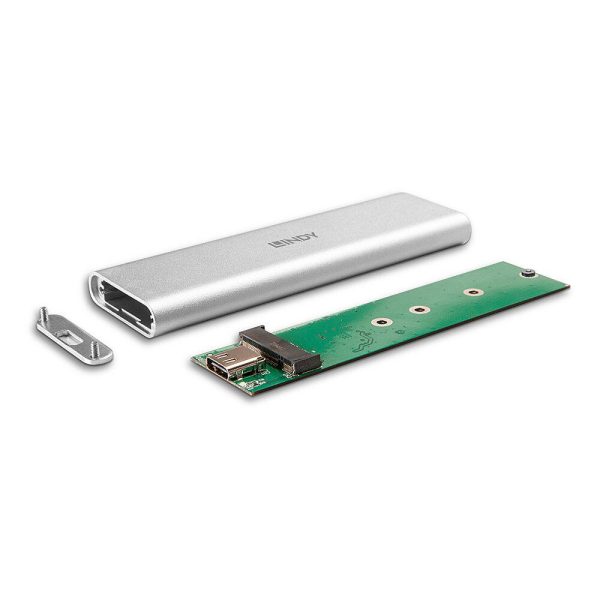 Rack SSD M.2 Lindy USB 3.0 SATA, argintiu - RealShopIT.Ro