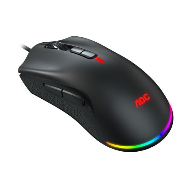 Mouse AOC GM530B, ergonomic, USB 2.0, 16000DPI, 7 butoane, RGB, - RealShopIT.Ro