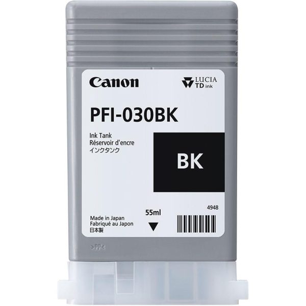 Cartus cerneala Canon PFI-030BK, Black, capacitate 55ml, pentru Canon imagePROGRAF - RealShopIT.Ro