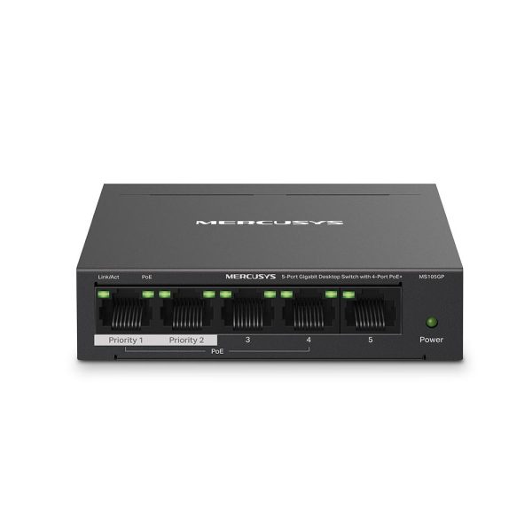 MERCUSYS DESKTOP SWITCH 5PORT MS105GP POE, Interfata: 5 x 5× - RealShopIT.Ro