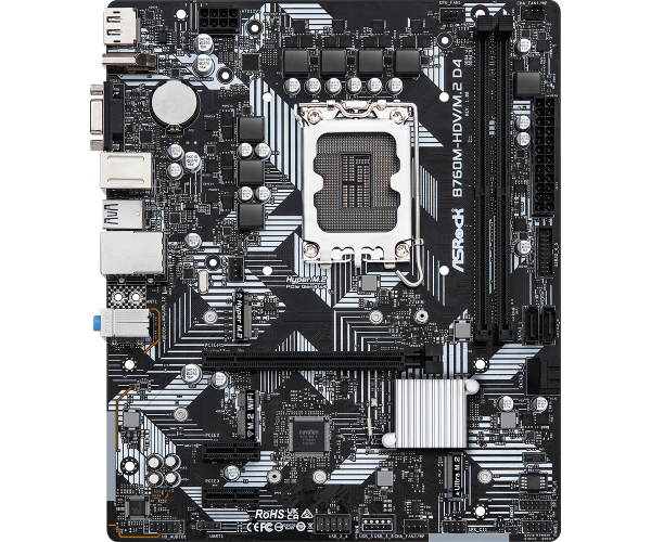 Placa de baza Asrock B760M-HDV/M.2 DDR4, 2x DDR4 - RealShopIT.Ro