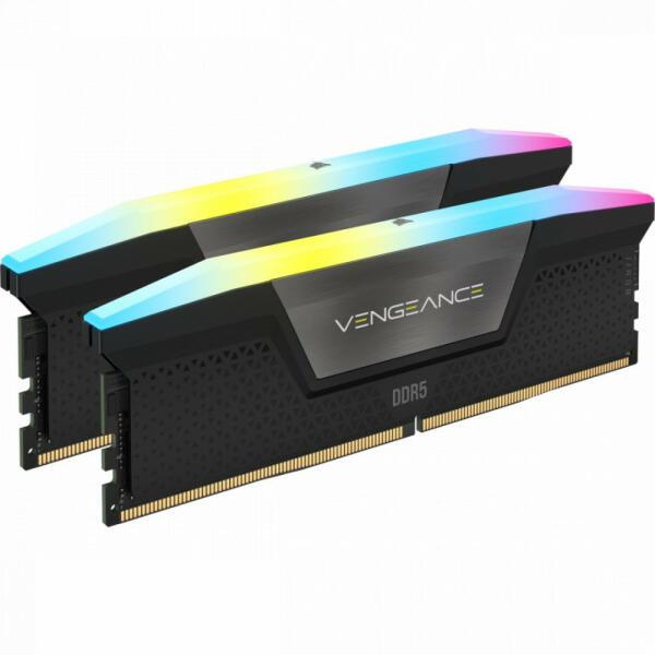Memorie RAM CORSAIR VENGEANCE RGB 64GB (2x32), DDR5 5600MHZ, CL36, - RealShopIT.Ro