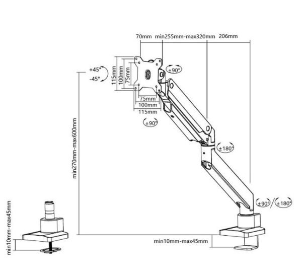 Neomounts by Newstar Select NM-D775BLACK full motion desk mount for - RealShopIT.Ro