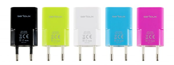 Incarcator Serioux AC, port USB 1A, diverse culori, bulk - RealShopIT.Ro