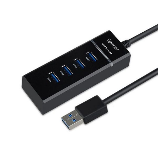 HUB extern SPACER, porturi USB: USB 3.0 x 4, conectare - RealShopIT.Ro