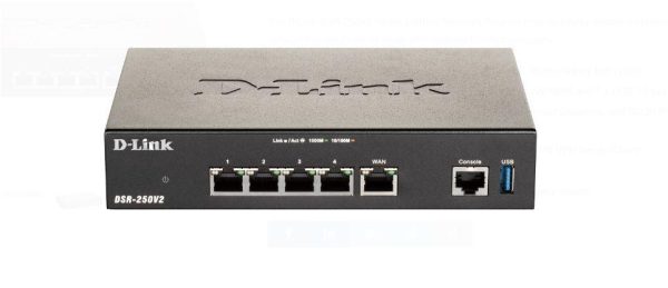 D-Link DSR-250v2 5 Port Gigabit VPN Router, interfata: 1 x - RealShopIT.Ro