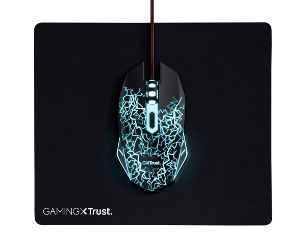 Kit Trust Basics gaming, mouse rezolutie 4000 DPI + mousepad - RealShopIT.Ro