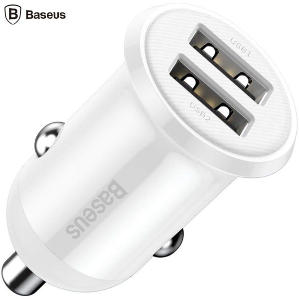 Incarcator auto Baseus Grain Pro, 2 x USB Output 5V/4.8A - RealShopIT.Ro