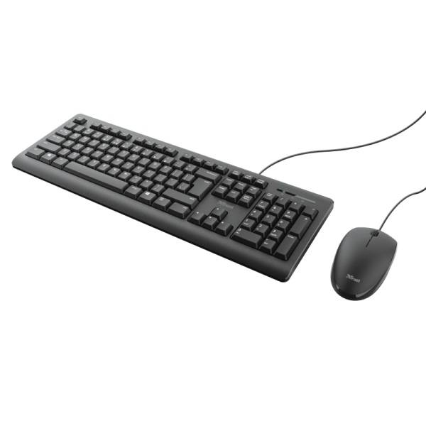 Kit tastatura + mouse Trust Primo, wired, negru - RealShopIT.Ro