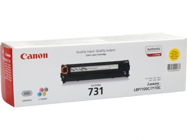 Toner Canon CRG731Y, yellow, capacitate 1500 pagini, pentru LBP7100C, LBP7110C - RealShopIT.Ro