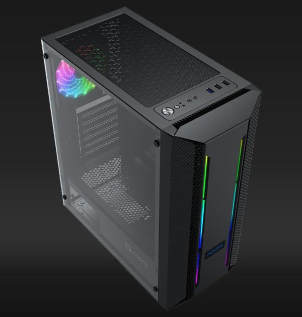 Carcasa Aqirys Mizar Midi Tower Black RGB - RealShopIT.Ro