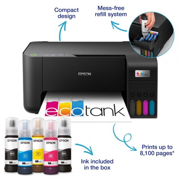 Multifunctional inkjet color Epson EcoTank CISS L3230, dimensiune A4 (Printare,Copiere, - RealShopIT.Ro