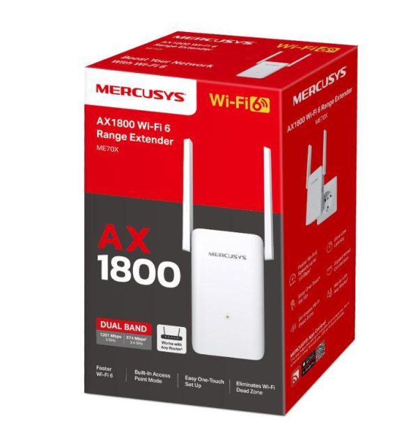 Mercusys Ax1800 Wi-Fi Range Extender ME70X; Dual-Band, Standarde Wireless: IEEE - RealShopIT.Ro