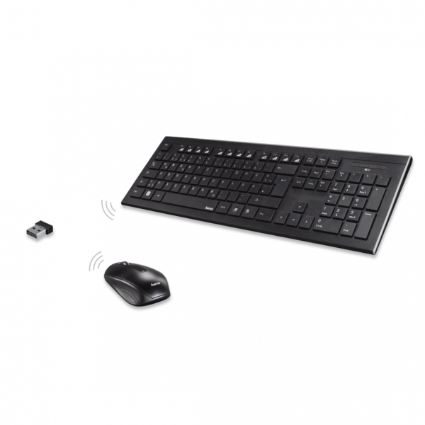 Kit tastatura + mouse Hama Cortino, 105 taste, 800/1200/1600 DPI - RealShopIT.Ro